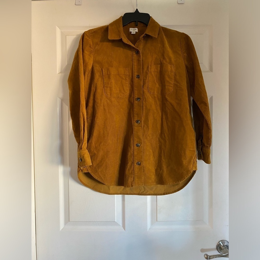 J. Crew Factory Corduroy‎ shirt-jacket In Golden Brandy Size XS